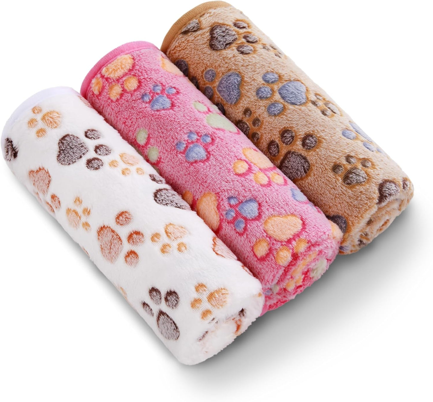 1 Pack 3 Blankets Super Soft Fluffy Premium Fleece Dog/Cat