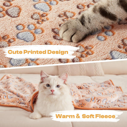 1 Pack 3 Blankets Super Soft Fluffy Premium Fleece Dog/Cat