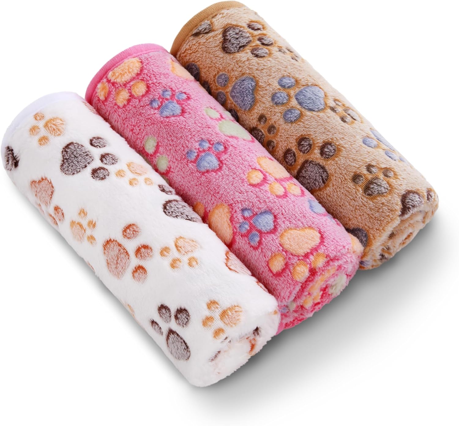 1 Pack 3 Blankets Super Soft Fluffy Premium Fleece Dog/Cat